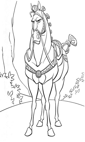 kolorowanka Maksiumus Zaplątani do wydruku malowanka coloring page Tangled Roszpunka Disney z bajki dla dzieci nr 54